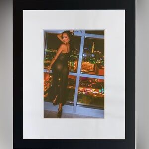 “City After Dark” – Framed 5x7 Art Print Displayed in 8x10 Mat